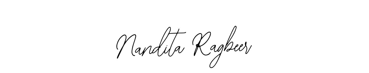 Bearetta-2O07w is a professional signature style that is perfect for those who want to add a touch of class to their signature. It is also a great choice for those who want to make their signature more unique. Get Nandita Ragbeer name to fancy signature for free. Nandita Ragbeer signature style 12 images and pictures png