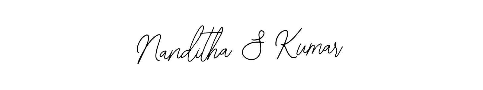 Use a signature maker to create a handwritten signature online. With this signature software, you can design (Bearetta-2O07w) your own signature for name Nanditha S Kumar. Nanditha S Kumar signature style 12 images and pictures png