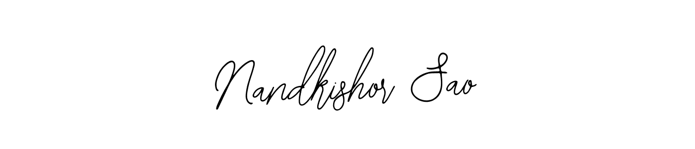 You should practise on your own different ways (Bearetta-2O07w) to write your name (Nandkishor Sao) in signature. don't let someone else do it for you. Nandkishor Sao signature style 12 images and pictures png