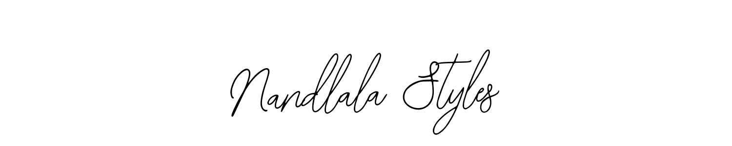 Use a signature maker to create a handwritten signature online. With this signature software, you can design (Bearetta-2O07w) your own signature for name Nandlala Styles. Nandlala Styles signature style 12 images and pictures png