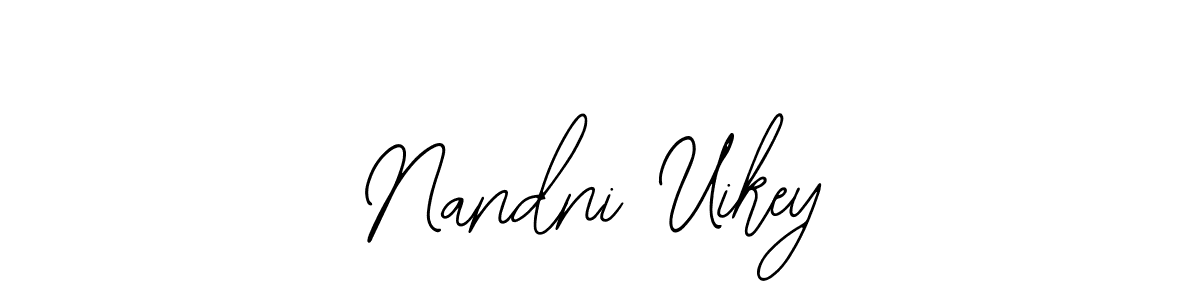 How to make Nandni Uikey name signature. Use Bearetta-2O07w style for creating short signs online. This is the latest handwritten sign. Nandni Uikey signature style 12 images and pictures png