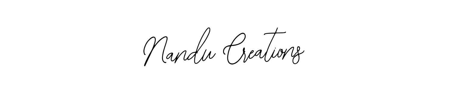 Make a beautiful signature design for name Nandu Creations. With this signature (Bearetta-2O07w) style, you can create a handwritten signature for free. Nandu Creations signature style 12 images and pictures png