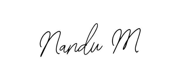 Create a beautiful signature design for name Nandu M. With this signature (Bearetta-2O07w) fonts, you can make a handwritten signature for free. Nandu M signature style 12 images and pictures png