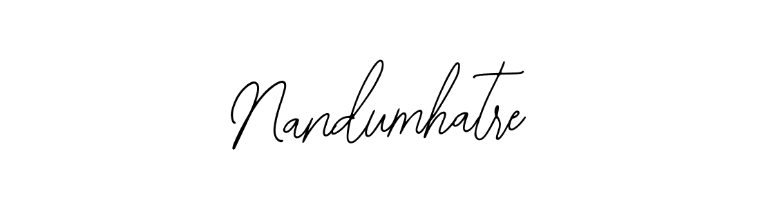 if you are searching for the best signature style for your name Nandumhatre. so please give up your signature search. here we have designed multiple signature styles  using Bearetta-2O07w. Nandumhatre signature style 12 images and pictures png