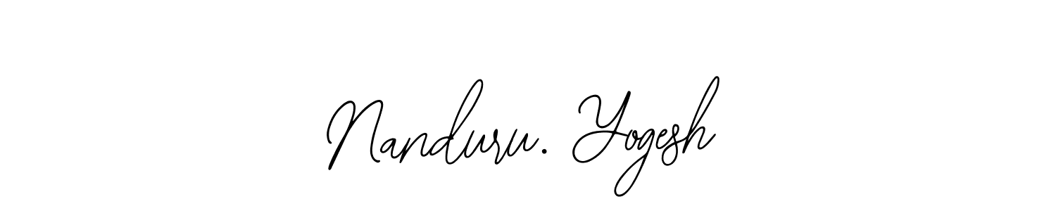 Also we have Nanduru. Yogesh name is the best signature style. Create professional handwritten signature collection using Bearetta-2O07w autograph style. Nanduru. Yogesh signature style 12 images and pictures png