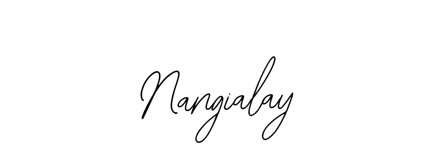 Use a signature maker to create a handwritten signature online. With this signature software, you can design (Bearetta-2O07w) your own signature for name Nangialay. Nangialay signature style 12 images and pictures png