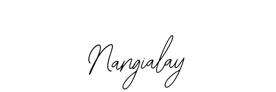 Use a signature maker to create a handwritten signature online. With this signature software, you can design (Bearetta-2O07w) your own signature for name Nangialay. Nangialay signature style 12 images and pictures png