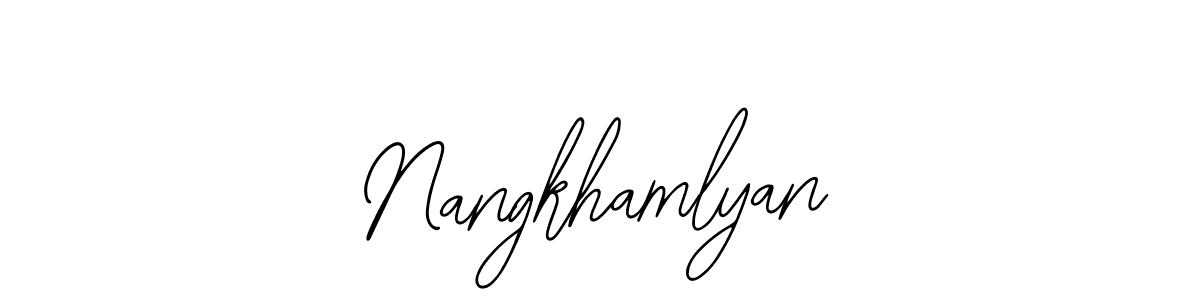 You should practise on your own different ways (Bearetta-2O07w) to write your name (Nangkhamlyan) in signature. don't let someone else do it for you. Nangkhamlyan signature style 12 images and pictures png