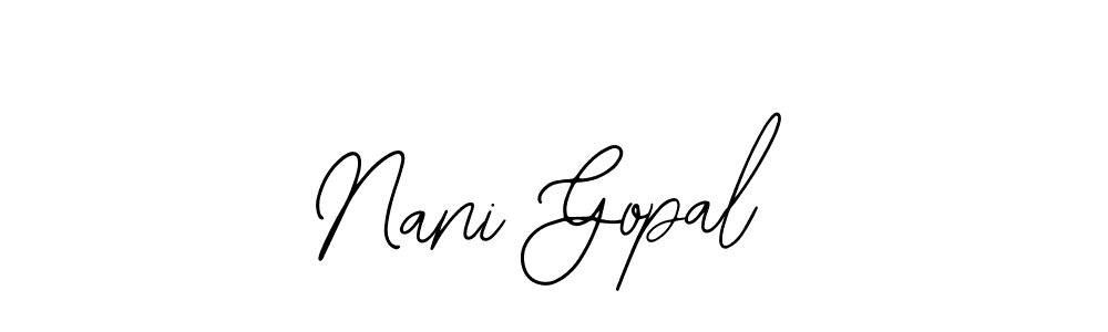 The best way (Bearetta-2O07w) to make a short signature is to pick only two or three words in your name. The name Nani Gopal include a total of six letters. For converting this name. Nani Gopal signature style 12 images and pictures png