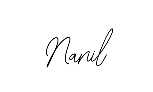 Use a signature maker to create a handwritten signature online. With this signature software, you can design (Bearetta-2O07w) your own signature for name Nanil. Nanil signature style 12 images and pictures png