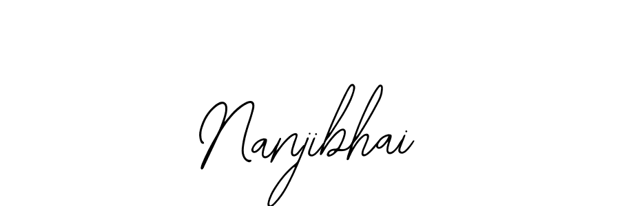 You should practise on your own different ways (Bearetta-2O07w) to write your name (Nanjibhai) in signature. don't let someone else do it for you. Nanjibhai signature style 12 images and pictures png