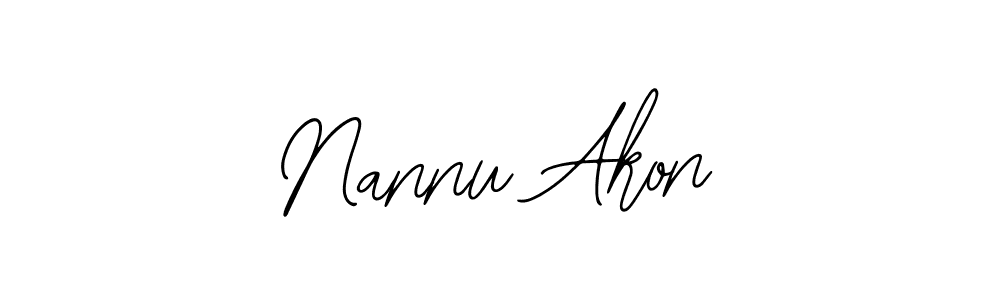 You should practise on your own different ways (Bearetta-2O07w) to write your name (Nannu Akon) in signature. don't let someone else do it for you. Nannu Akon signature style 12 images and pictures png