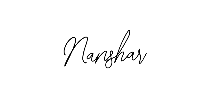 How to make Nanshar name signature. Use Bearetta-2O07w style for creating short signs online. This is the latest handwritten sign. Nanshar signature style 12 images and pictures png