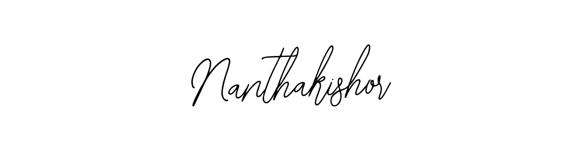 How to make Nanthakishor name signature. Use Bearetta-2O07w style for creating short signs online. This is the latest handwritten sign. Nanthakishor signature style 12 images and pictures png