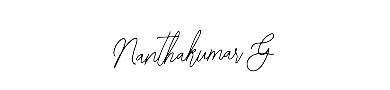 It looks lik you need a new signature style for name Nanthakumar G. Design unique handwritten (Bearetta-2O07w) signature with our free signature maker in just a few clicks. Nanthakumar G signature style 12 images and pictures png