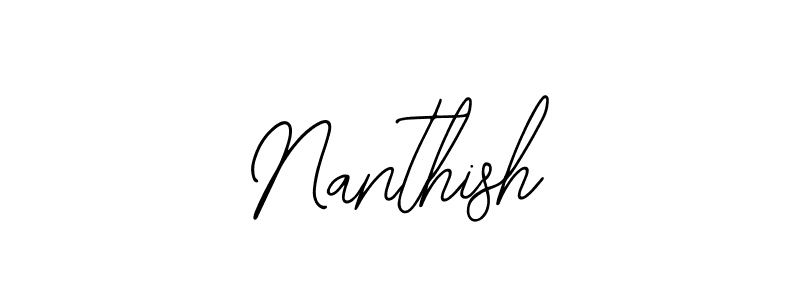 Design your own signature with our free online signature maker. With this signature software, you can create a handwritten (Bearetta-2O07w) signature for name Nanthish. Nanthish signature style 12 images and pictures png