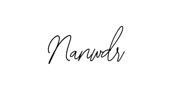 How to make Nanwdr name signature. Use Bearetta-2O07w style for creating short signs online. This is the latest handwritten sign. Nanwdr signature style 12 images and pictures png