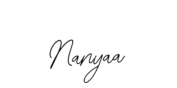 Make a beautiful signature design for name Nanyaa. With this signature (Bearetta-2O07w) style, you can create a handwritten signature for free. Nanyaa signature style 12 images and pictures png