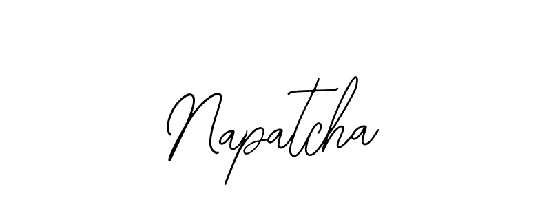 How to make Napatcha name signature. Use Bearetta-2O07w style for creating short signs online. This is the latest handwritten sign. Napatcha signature style 12 images and pictures png
