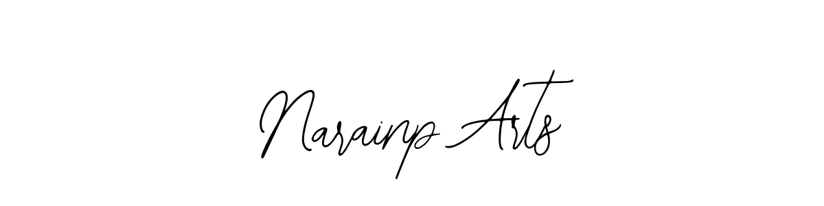 How to make Narainp Arts signature? Bearetta-2O07w is a professional autograph style. Create handwritten signature for Narainp Arts name. Narainp Arts signature style 12 images and pictures png