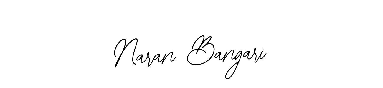 Use a signature maker to create a handwritten signature online. With this signature software, you can design (Bearetta-2O07w) your own signature for name Naran Bangari. Naran Bangari signature style 12 images and pictures png
