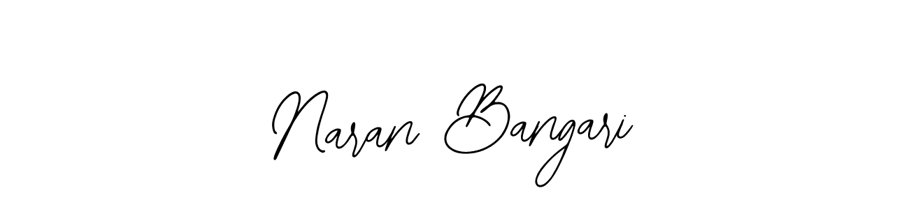 Use a signature maker to create a handwritten signature online. With this signature software, you can design (Bearetta-2O07w) your own signature for name Naran Bangari. Naran Bangari signature style 12 images and pictures png