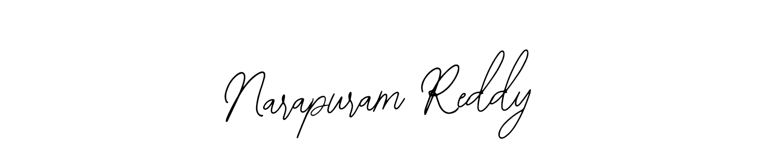 Use a signature maker to create a handwritten signature online. With this signature software, you can design (Bearetta-2O07w) your own signature for name Narapuram Reddy. Narapuram Reddy signature style 12 images and pictures png