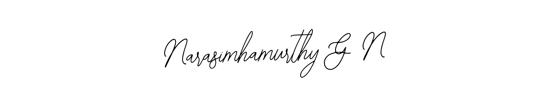 if you are searching for the best signature style for your name Narasimhamurthy G N. so please give up your signature search. here we have designed multiple signature styles  using Bearetta-2O07w. Narasimhamurthy G N signature style 12 images and pictures png