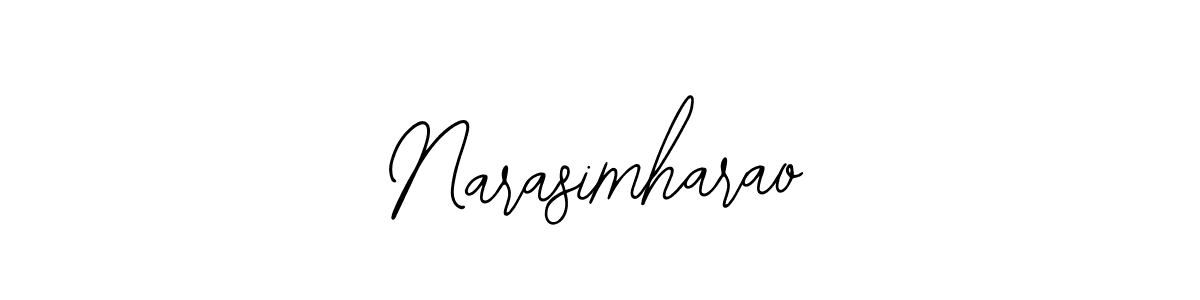 How to make Narasimharao signature? Bearetta-2O07w is a professional autograph style. Create handwritten signature for Narasimharao name. Narasimharao signature style 12 images and pictures png