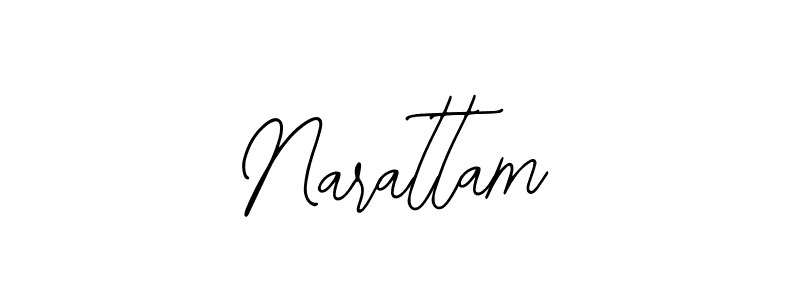 How to make Narattam name signature. Use Bearetta-2O07w style for creating short signs online. This is the latest handwritten sign. Narattam signature style 12 images and pictures png
