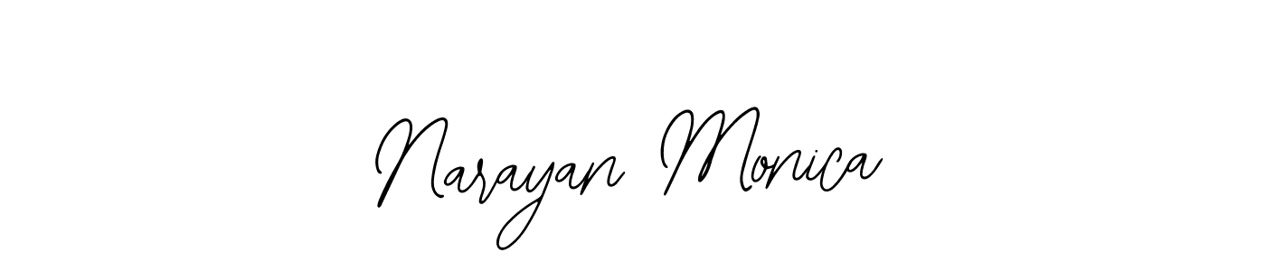 Make a short Narayan Monica signature style. Manage your documents anywhere anytime using Bearetta-2O07w. Create and add eSignatures, submit forms, share and send files easily. Narayan Monica signature style 12 images and pictures png