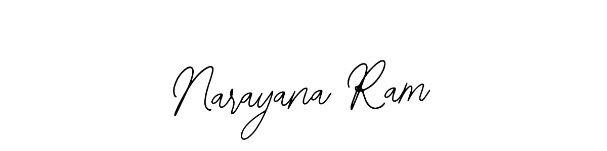 Use a signature maker to create a handwritten signature online. With this signature software, you can design (Bearetta-2O07w) your own signature for name Narayana Ram. Narayana Ram signature style 12 images and pictures png