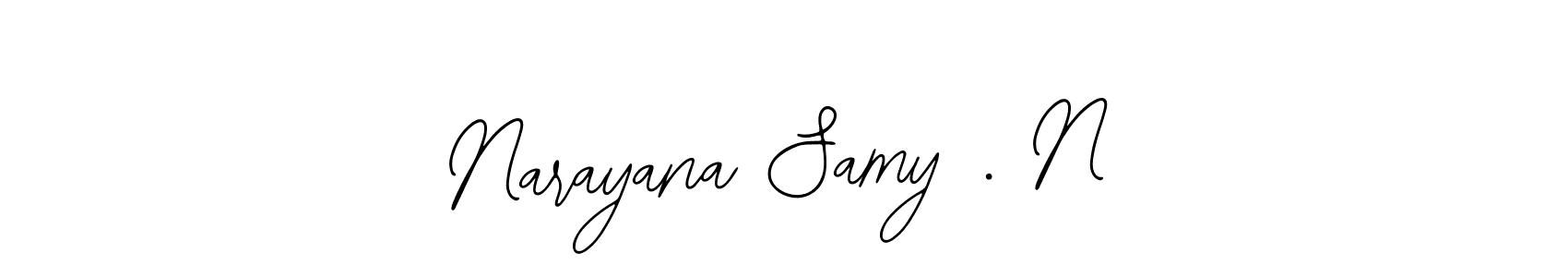 How to make Narayana Samy . N name signature. Use Bearetta-2O07w style for creating short signs online. This is the latest handwritten sign. Narayana Samy . N signature style 12 images and pictures png