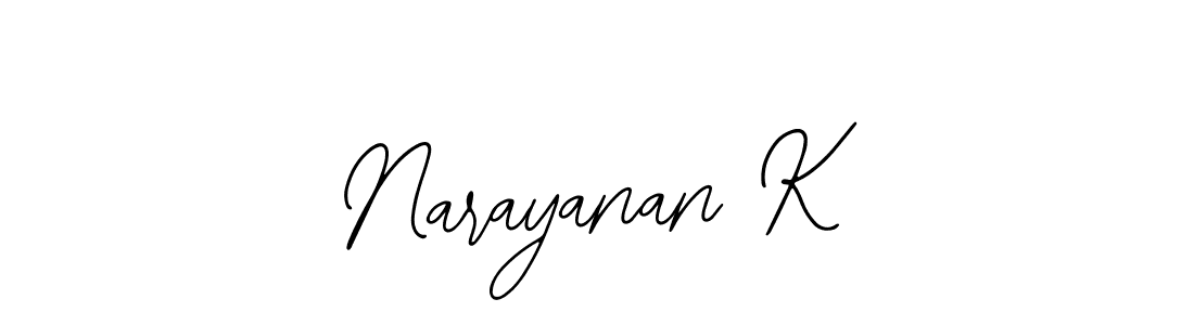 Make a beautiful signature design for name Narayanan K. With this signature (Bearetta-2O07w) style, you can create a handwritten signature for free. Narayanan K signature style 12 images and pictures png