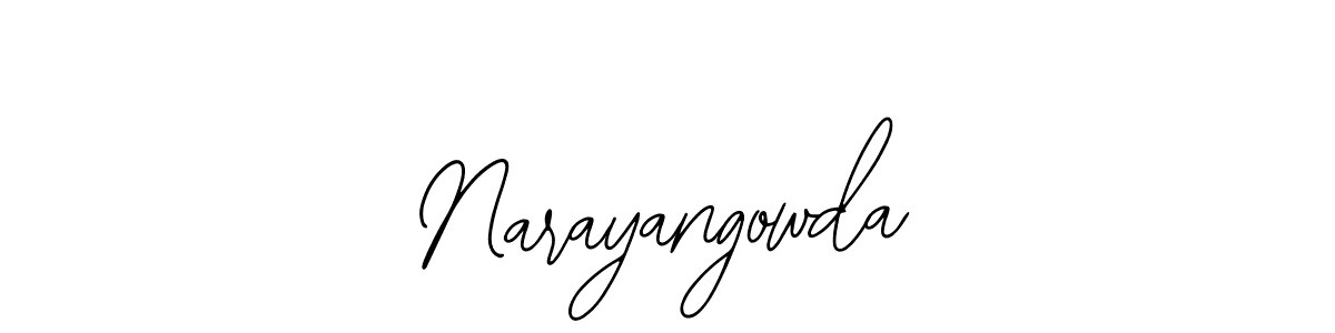 How to make Narayangowda signature? Bearetta-2O07w is a professional autograph style. Create handwritten signature for Narayangowda name. Narayangowda signature style 12 images and pictures png