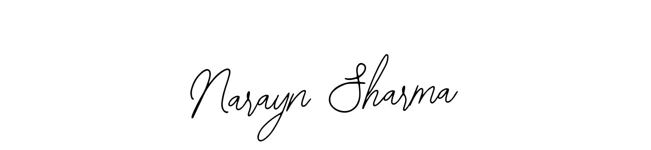 How to make Narayn Sharma signature? Bearetta-2O07w is a professional autograph style. Create handwritten signature for Narayn Sharma name. Narayn Sharma signature style 12 images and pictures png