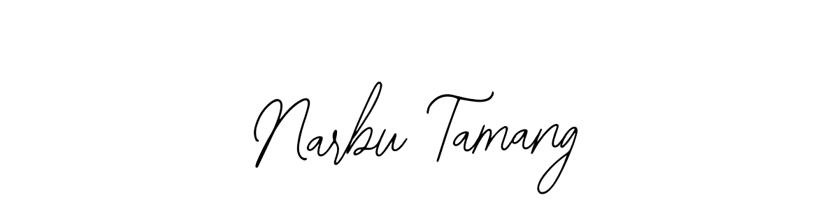 Design your own signature with our free online signature maker. With this signature software, you can create a handwritten (Bearetta-2O07w) signature for name Narbu Tamang. Narbu Tamang signature style 12 images and pictures png