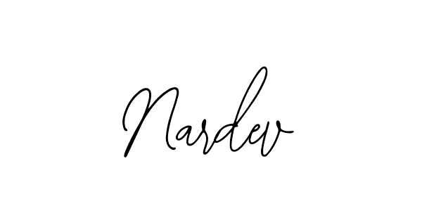 You should practise on your own different ways (Bearetta-2O07w) to write your name (Nardev) in signature. don't let someone else do it for you. Nardev signature style 12 images and pictures png