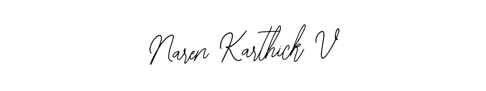 Naren Karthick V stylish signature style. Best Handwritten Sign (Bearetta-2O07w) for my name. Handwritten Signature Collection Ideas for my name Naren Karthick V. Naren Karthick V signature style 12 images and pictures png