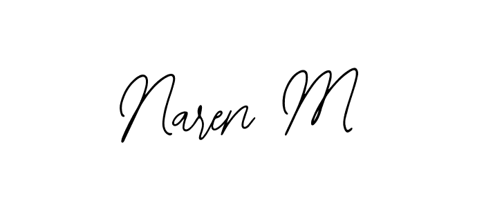 Also we have Naren M name is the best signature style. Create professional handwritten signature collection using Bearetta-2O07w autograph style. Naren M signature style 12 images and pictures png