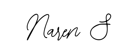 Discover the perfect balance of readability and style for Naren S with Bearetta-2O07w font. Create your dream signature today. Naren S signature style 12 images and pictures png