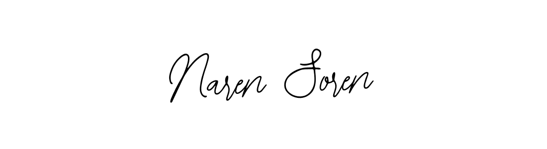 Use a signature maker to create a handwritten signature online. With this signature software, you can design (Bearetta-2O07w) your own signature for name Naren Soren. Naren Soren signature style 12 images and pictures png