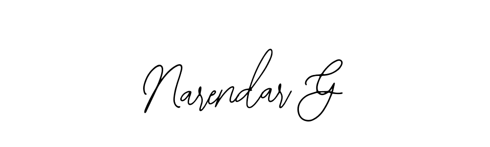 Bearetta-2O07w is a professional signature style that is perfect for those who want to add a touch of class to their signature. It is also a great choice for those who want to make their signature more unique. Get Narendar G name to fancy signature for free. Narendar G signature style 12 images and pictures png