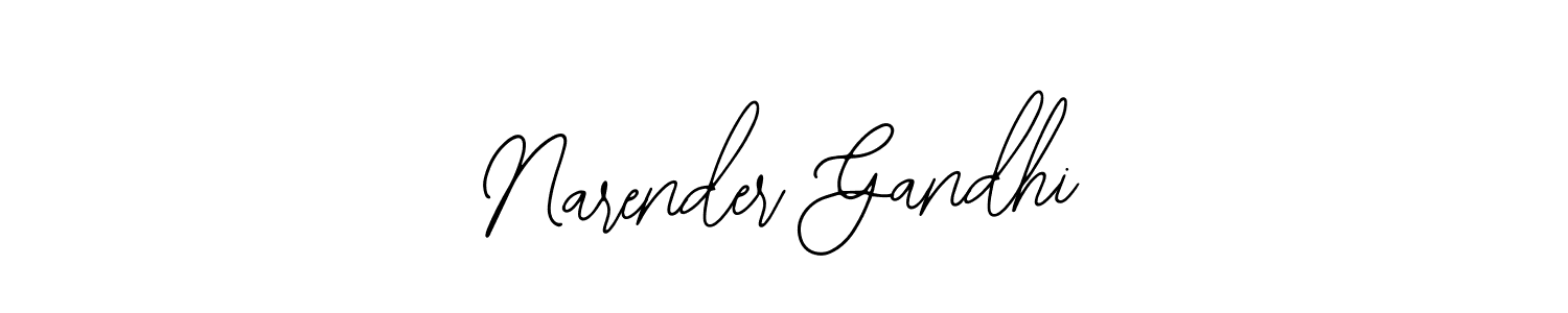 Design your own signature with our free online signature maker. With this signature software, you can create a handwritten (Bearetta-2O07w) signature for name Narender Gandhi. Narender Gandhi signature style 12 images and pictures png