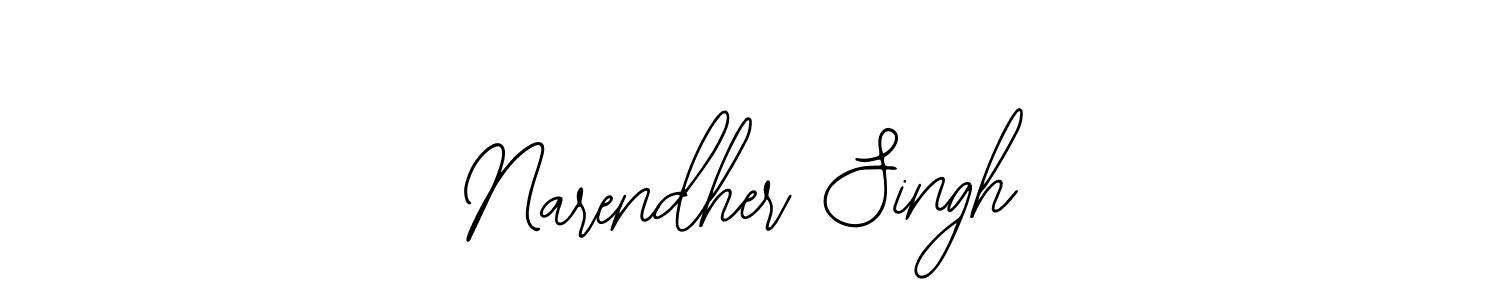 Make a beautiful signature design for name Narendher Singh. With this signature (Bearetta-2O07w) style, you can create a handwritten signature for free. Narendher Singh signature style 12 images and pictures png