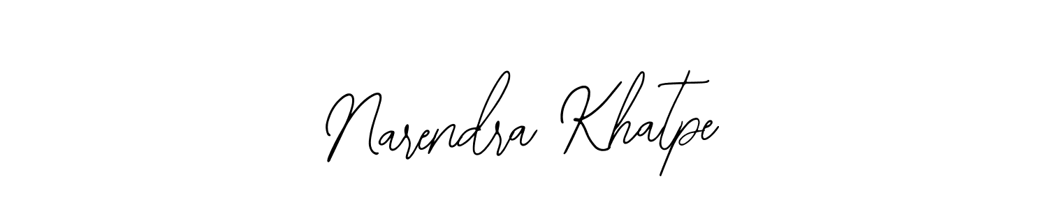 You should practise on your own different ways (Bearetta-2O07w) to write your name (Narendra Khatpe) in signature. don't let someone else do it for you. Narendra Khatpe signature style 12 images and pictures png