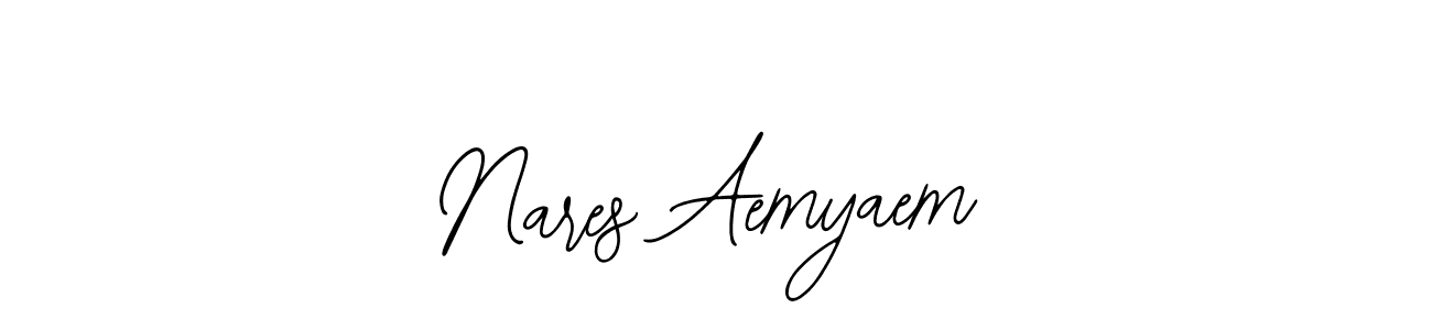 if you are searching for the best signature style for your name Nares Aemyaem. so please give up your signature search. here we have designed multiple signature styles  using Bearetta-2O07w. Nares Aemyaem signature style 12 images and pictures png