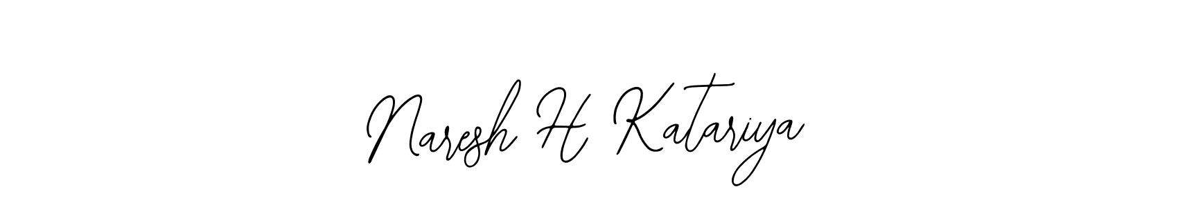 Use a signature maker to create a handwritten signature online. With this signature software, you can design (Bearetta-2O07w) your own signature for name Naresh H Katariya. Naresh H Katariya signature style 12 images and pictures png