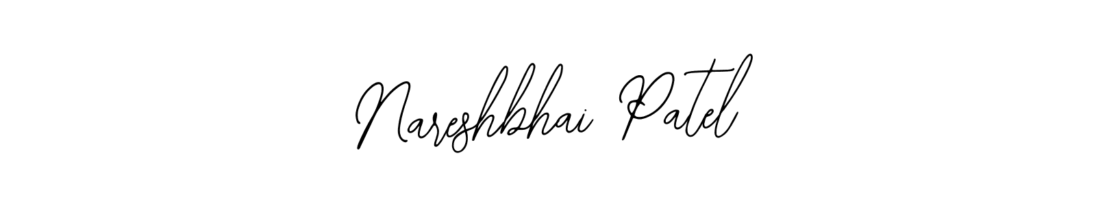 How to make Nareshbhai Patel name signature. Use Bearetta-2O07w style for creating short signs online. This is the latest handwritten sign. Nareshbhai Patel signature style 12 images and pictures png