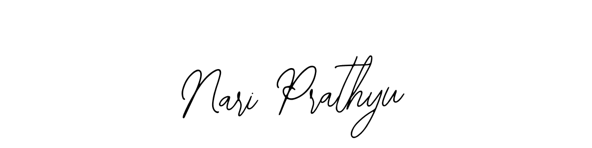 The best way (Bearetta-2O07w) to make a short signature is to pick only two or three words in your name. The name Nari Prathyu include a total of six letters. For converting this name. Nari Prathyu signature style 12 images and pictures png